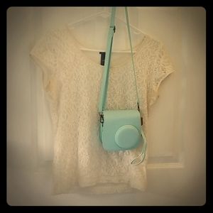 White flowery blouse